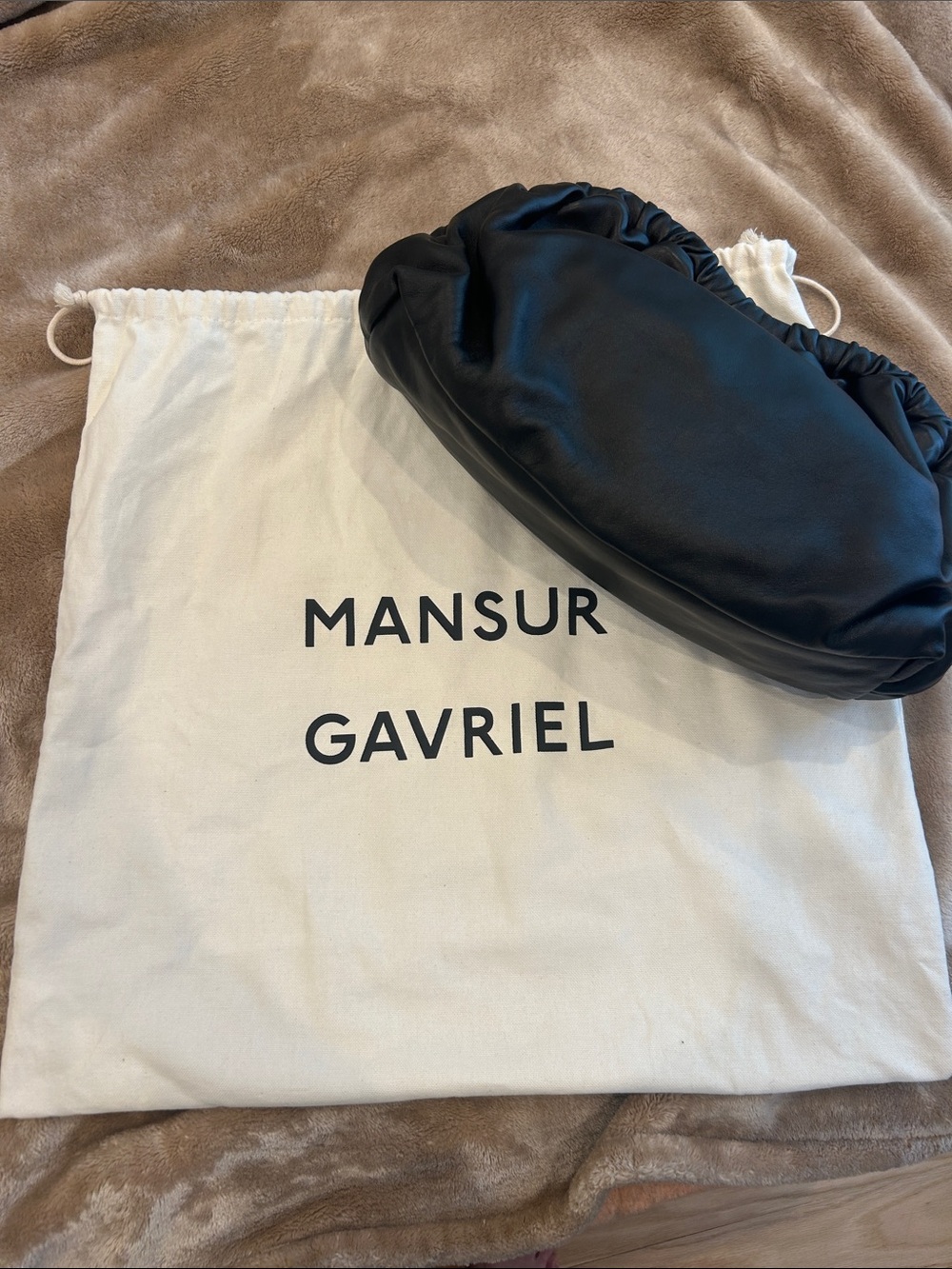 Mansur Gavriel Black Cloud Puffer Clutch